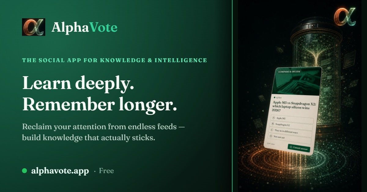 AlphaVote — The social app for knowledge & intelligence